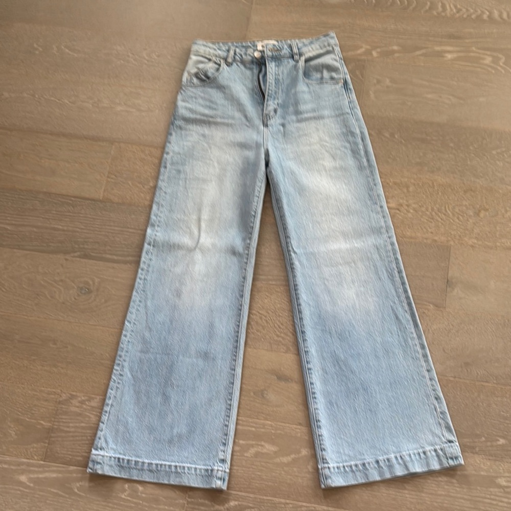 Rollas Blue Wide-Leg Women Jeans